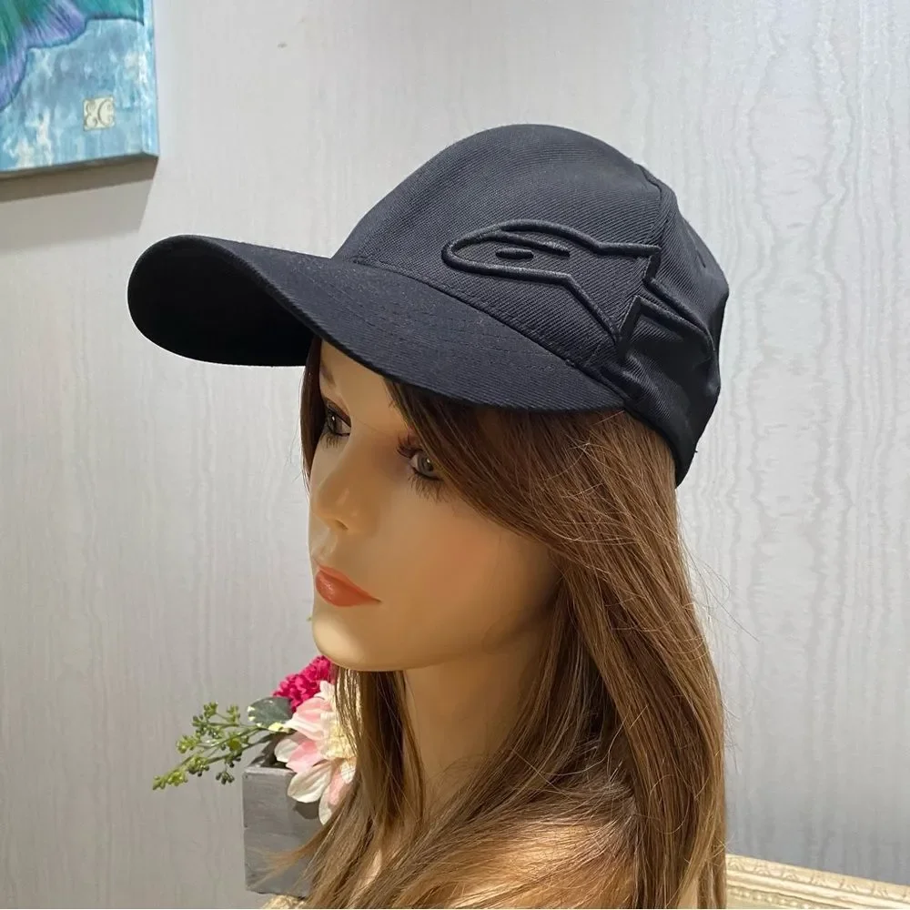 Alpinestars Vintage Flex Fit Black Cap Unisex Sz S/M